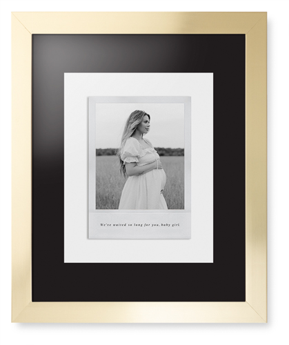 Simple Photo Frame Framed Print, Matte Gold, Contemporary, Black, Black, Single piece, 11x14, White
