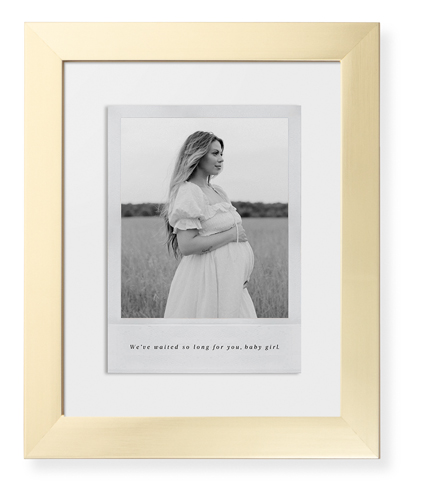 Simple Photo Frame Framed Print, Matte Gold, Contemporary, None, None, Single piece, 11x14, White