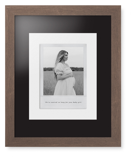 Simple Photo Frame Framed Print, Walnut, Contemporary, None, Black, Single piece, 11x14, White
