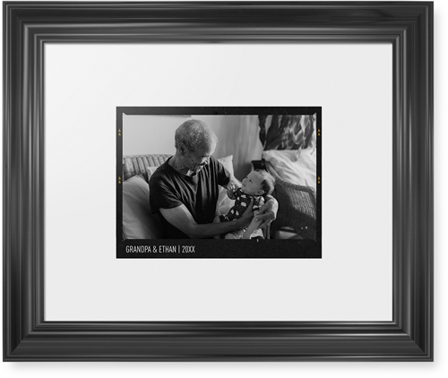 Film Frame Framed Print, Black, Classic, White, White, Single piece, 11x14, White, white
