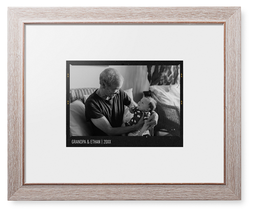 Film Frame Framed Print, Rustic, Modern, White, White, Single piece, 11x14, White