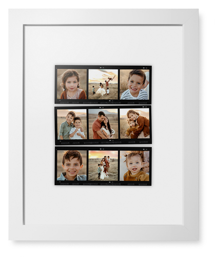 Favorite Film Collage Framed Print, White, Contemporary, White, White, Single piece, 11x14, White