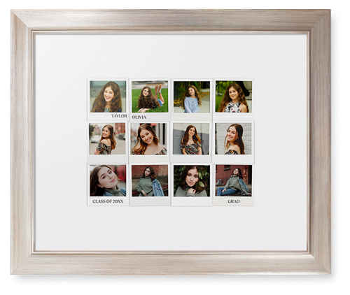Photo Memories Framed Print, Metallic, Modern, White, White, Single piece, 11x14, White