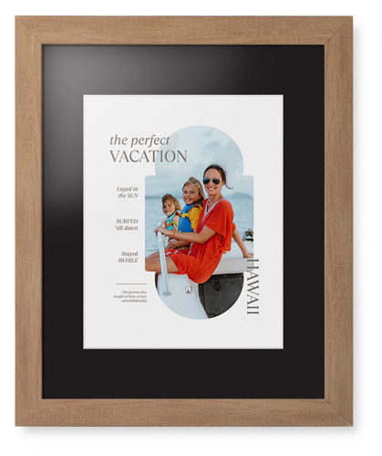 Travel Infographic Framed Print, Natural, Contemporary, White, Black, Single piece, 11x14, Gray