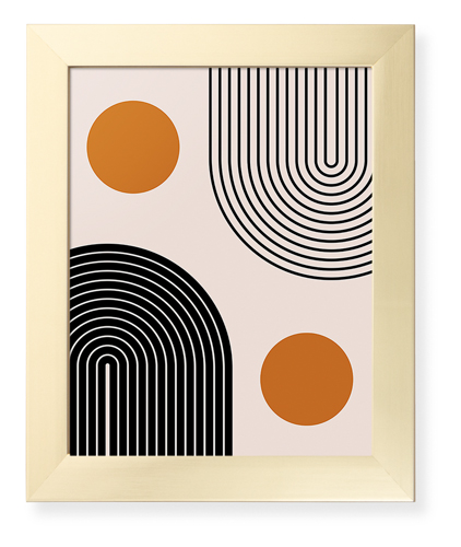 Minimalist Arches Framed Print, Matte Gold, Contemporary, None, None, Single piece, 11x14, Multicolor