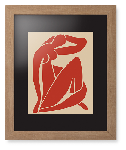 Women Figure Framed Print, Natural, Contemporary, Black, Black, Single piece, 11x14, Multicolor