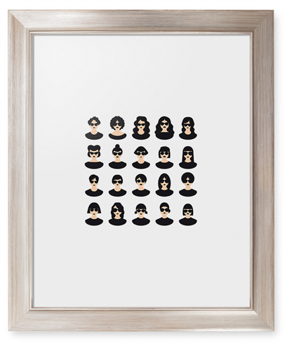 Modern Girls Framed Print, Metallic, Modern, White, White, Single piece, 11x14, Multicolor
