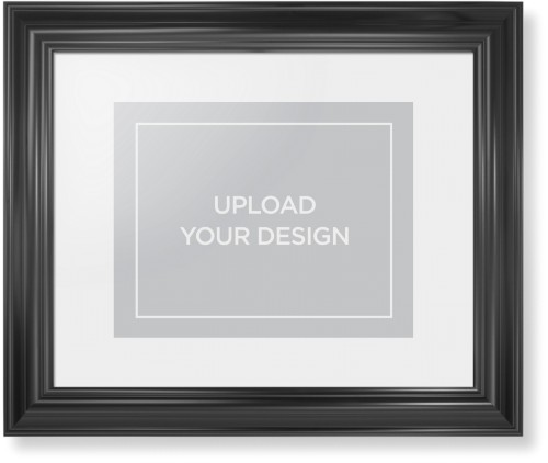 Upload Your Own Design Framed Print, Black, Classic, White, White, Single piece, 11x14, Multicolor, multi