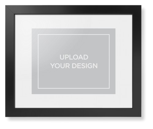 Upload Your Own Design Framed Print, Black, Contemporary, None, White, Single piece, 11x14, Multicolor