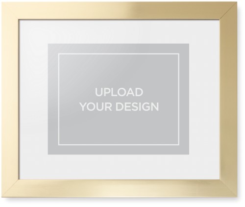 Upload Your Own Design Framed Print, Matte Gold, Contemporary, None, White, Single piece, 11x14, Multicolor