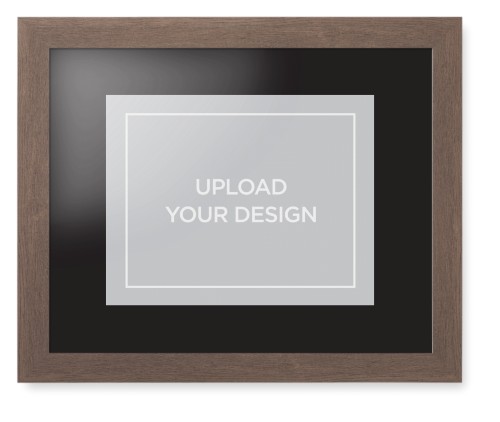 Upload Your Own Design Framed Print, Walnut, Contemporary, Black, Black, Single piece, 11x14, Multicolor