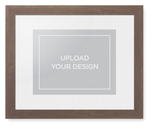 Upload Your Own Design Framed Print, Walnut, Contemporary, White, White, Single piece, 11x14, Multicolor, multi