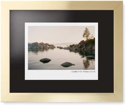 Modern Gallery Framed Print, Matte Gold, Contemporary, Black, Black, Single piece, 11x14, White