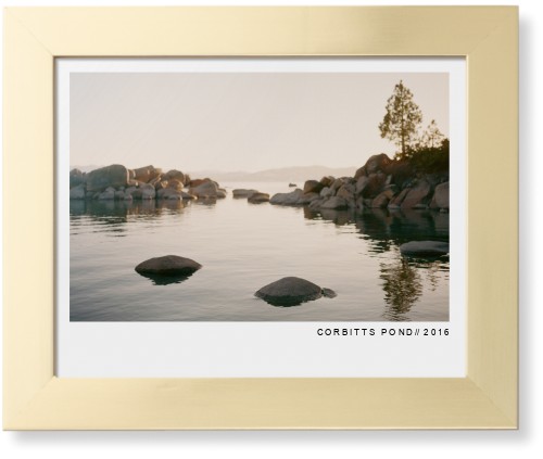 Modern Gallery Framed Print, Matte Gold, Contemporary, None, None, Single piece, 11x14, White, white