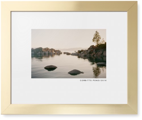Modern Gallery Framed Print, Matte Gold, Contemporary, White, White, Single piece, 11x14, White, white