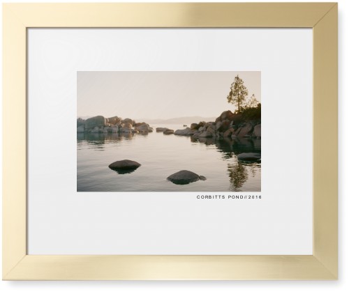 Modern Gallery Framed Print, Matte Gold, Contemporary, White, White, Single piece, 11x14, White