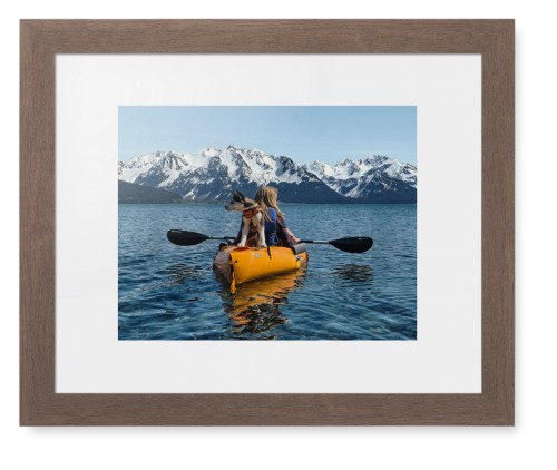 Photo Gallery Landscape Framed Print, Walnut, Contemporary, None, White, Single piece, 11x14, Multicolor