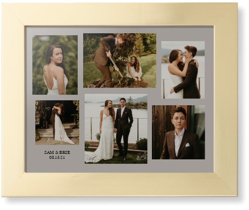 Gallery Collage of Six Framed Print, Matte Gold, Contemporary, None, None, Single piece, 11x14, Multicolor, multi