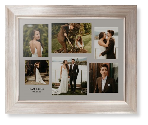Gallery Collage of Six Framed Print, Metallic, Modern, None, None, Single piece, 11x14, Multicolor