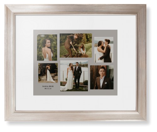 Gallery Collage of Six Framed Print, Metallic, Modern, White, White, Single piece, 11x14, Multicolor