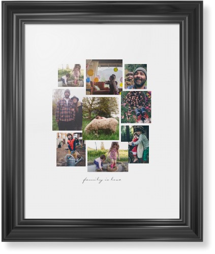 Gallery Collage of Nine Framed Print, Black, Classic, None, White, Single piece, 11x14, White
