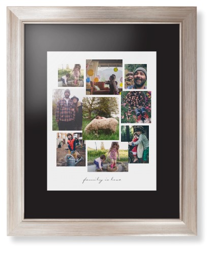 Gallery Collage of Nine Framed Print, Metallic, Modern, None, Black, Single piece, 11x14, White