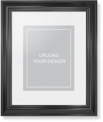 Upload Your Own Design Portrait Framed Print, Black, Classic, White, White, Single piece, 11x14, Multicolor