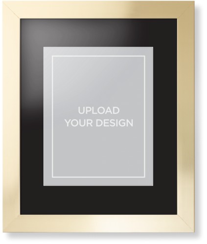 Upload Your Own Design Portrait Framed Print, Matte Gold, Contemporary, White, Black, Single piece, 11x14, Multicolor, multi