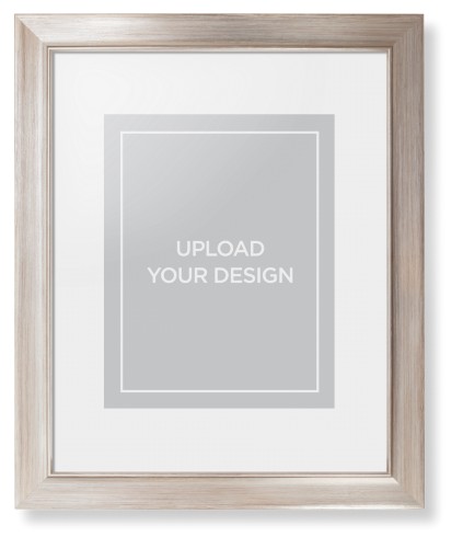 Upload Your Own Design Portrait Framed Print, Metallic, Modern, None, White, Single piece, 11x14, Multicolor