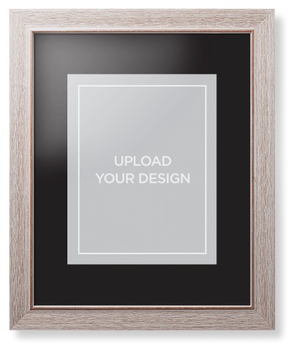 Upload Your Own Design Portrait Framed Print, Rustic, Modern, Black, Black, Single piece, 11x14, Multicolor