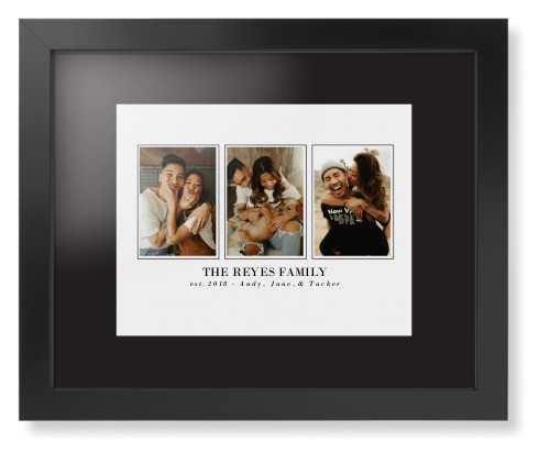 Classic Trio Framed Print, Black, Contemporary, None, Black, Single piece, 11x14, White, white