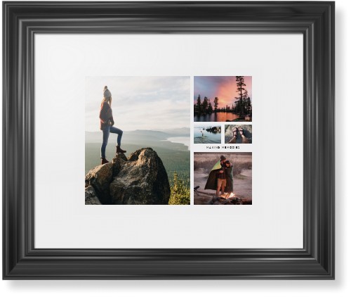 Hero Collage Framed Print, Black, Classic, White, White, Single piece, 11x14, Multicolor, multi