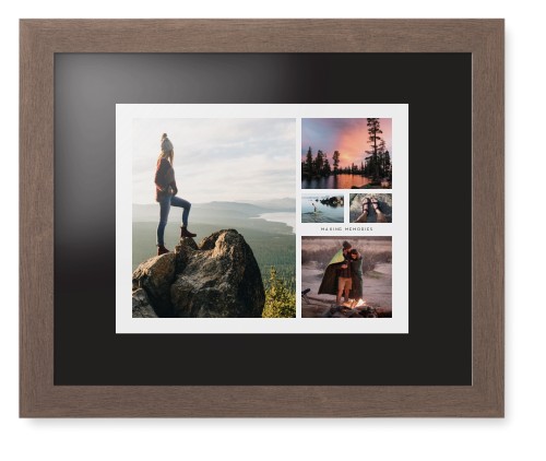 Hero Collage Framed Print, Walnut, Contemporary, Black, Black, Single piece, 11x14, Multicolor, multi