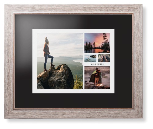 Hero Collage Framed Print, Rustic, Modern, Black, Black, Single piece, 11x14, Multicolor, multi