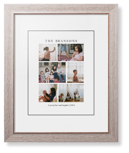 Gallery Montage of Memories Framed Print, Rustic, Modern, Black, White, Single piece, 11x14, White