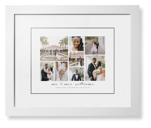 Clean Gallery Collage of Eight Framed Print, White, Contemporary, Black, White, Single piece, 11x14, Multicolor, multi