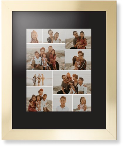 Gallery of Ten Framed Print, Matte Gold, Contemporary, Black, Black, Single piece, 11x14, Multicolor, multi