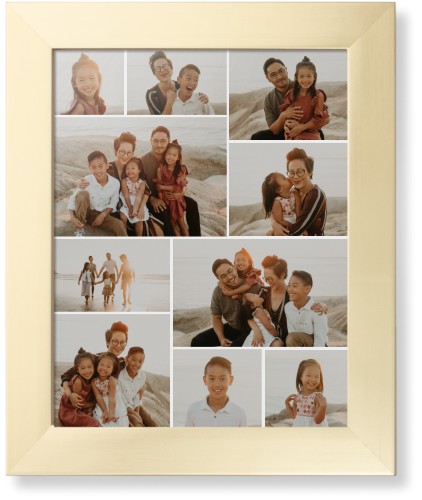Gallery of Ten Framed Print, Matte Gold, Contemporary, None, None, Single piece, 11x14, Multicolor, multi
