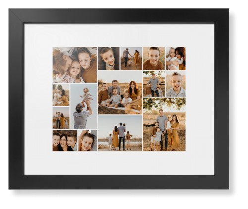 Gallery of Fifteen Framed Print, Black, Contemporary, White, White, Single piece, 11x14, Multicolor, multi