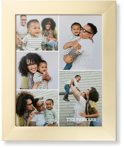 Gallery of Five Portrait Framed Print, Matte Gold, Contemporary, None, None, Single piece, 11x14, Multicolor, multi