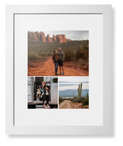 Gallery of Three Portrait Framed Print, White, Contemporary, White, White, Single piece, 11x14, Multicolor