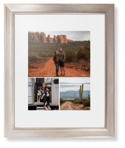 Gallery of Three Portrait Framed Print, Metallic, Modern, White, White, Single piece, 11x14, Multicolor, multi