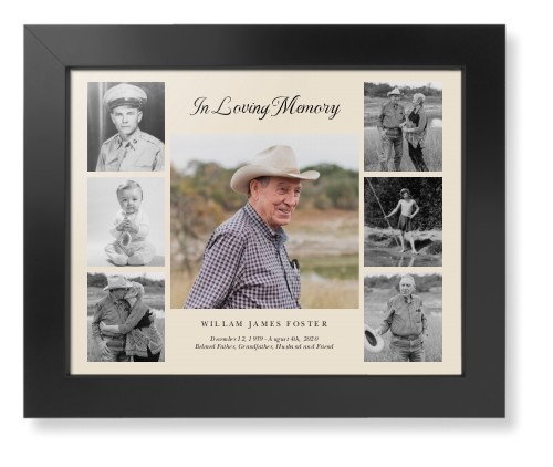 Gallery of Seven Memorial Framed Print, Black, Contemporary, None, None, Single piece, 11x14, Multicolor, multi