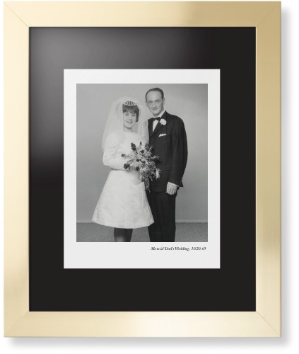 Modern Gallery of One Portrait Framed Print, Matte Gold, Contemporary, Black, Black, Single piece, 11x14, Multicolor, multi