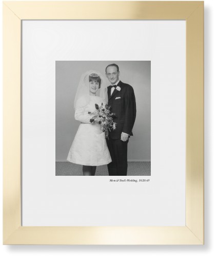 Modern Gallery of One Portrait Framed Print, Matte Gold, Contemporary, White, White, Single piece, 11x14, Multicolor, multi