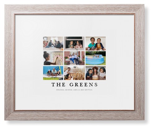 Modern Grid Gallery of Nine Framed Print, Rustic, Modern, None, White, Single piece, 11x14, Multicolor, multi