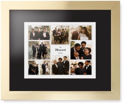Modern Family Collage Framed Print, Matte Gold, Contemporary, None, Black, Single piece, 11x14, White, white
