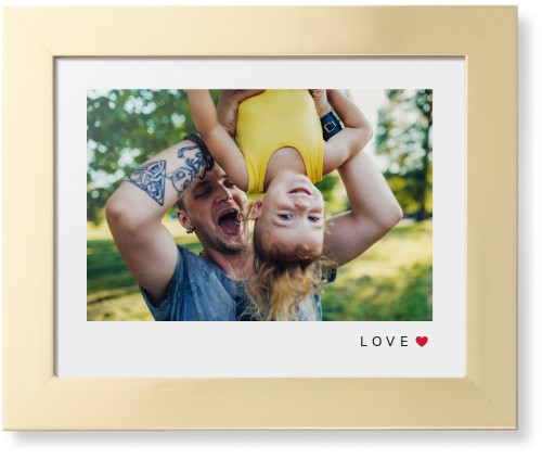 Modern Love Heart Framed Print, Matte Gold, Contemporary, None, None, Single piece, 11x14, White, white