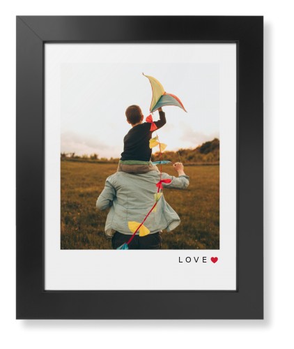 Modern Love Heart Portrait Framed Print, Black, Contemporary, None, None, Single piece, 11x14, White, white
