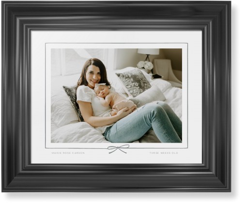 Whimsical Border of One Framed Print, Black, Classic, None, None, Single piece, 11x14, Gray, silver